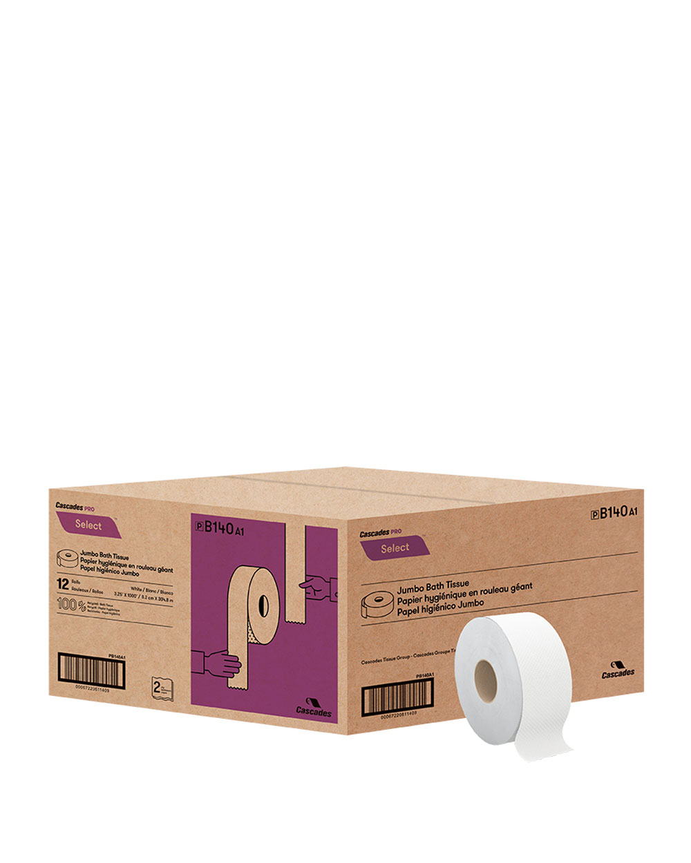 Cascades PRO Select B140 Jumbo Toilet Paper